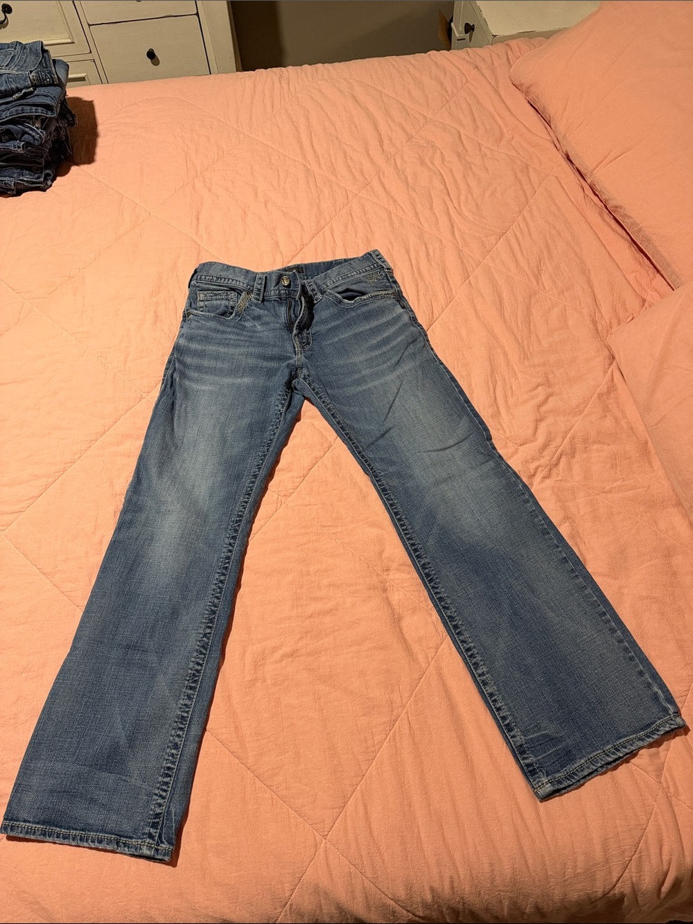 Silver Jeans Light Wash Zac Straight Jeans